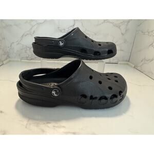Crocs Baya Unisex Adult Graphite Black Clog Womens Size 10,Mens Size 8, Pre-own